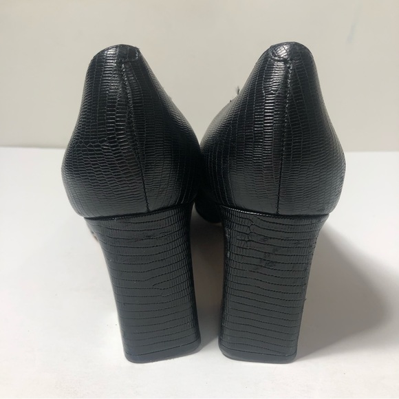 Marc Fisher Leather Black Point Toe Black Heels. Size 9. - Picture 5 of 9